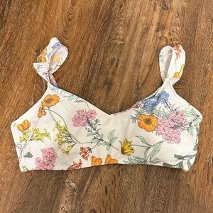 Floral bikini top
